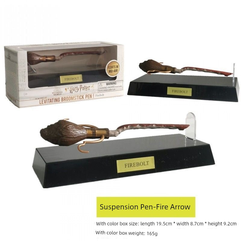 Harry Potter Magnetic Levitation Pen Kweichow Moutai Broom Light Wheel 2000 Peripheral Prop Decoration Stationery Gifts Children Gift