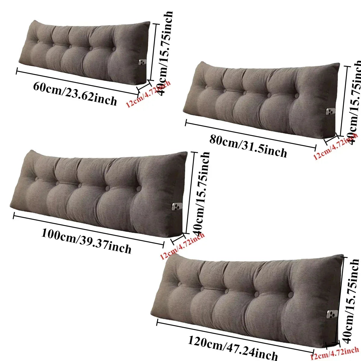 Headboard Pillow Triangle Cushion Backrest Pain Relief Sofa Waist Cushion Wedge Sleeping Pillow for Decorative Pillows for Bed