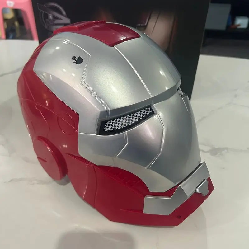 Iron Man Cartoon Marvel Helmet Electric Wearable Mask 1:1 Automatic Opening And Closing Model Adult Trend Toy Birthday Gift