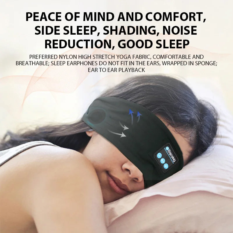 Fone Bluetooth Earphones Sports Sleeping Headband Elastic Wireless Headphones Music Eye Mask Wireless Bluetooth Headset Headband