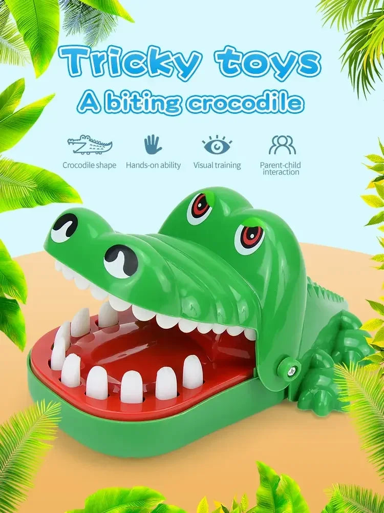 Crocodile Teeth Toys Children's Crocodile Bites Fingers Reaction Training Novelty Children's Lucky Game Trick Decompression Toy
