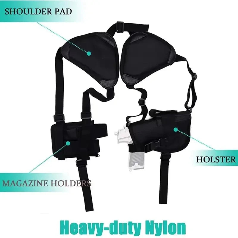 Concealed Shoulder Holster Gun Accessories Universal Left Right Hand Pistol Gun Carry Pouch Holster Adjustable Design  Secure