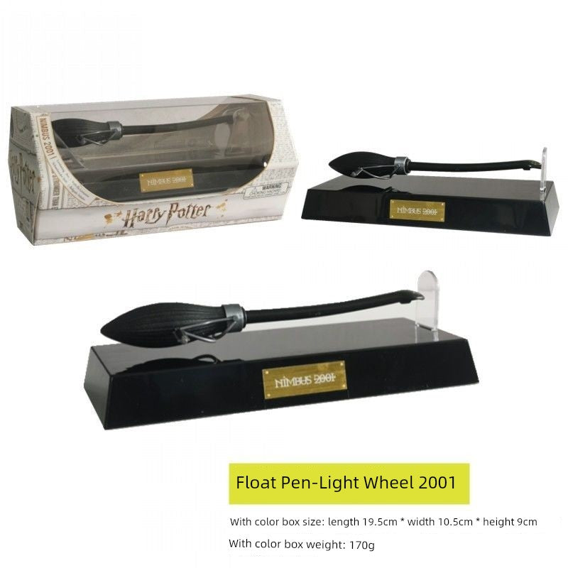 Harry Potter Magnetic Levitation Pen Kweichow Moutai Broom Light Wheel 2000 Peripheral Prop Decoration Stationery Gifts Children Gift